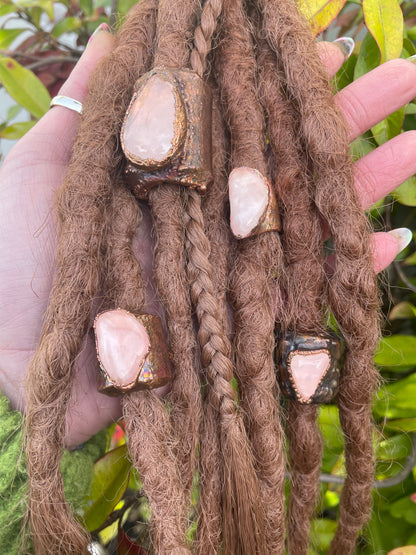 Chunky Rose Quartz Copper Bead
