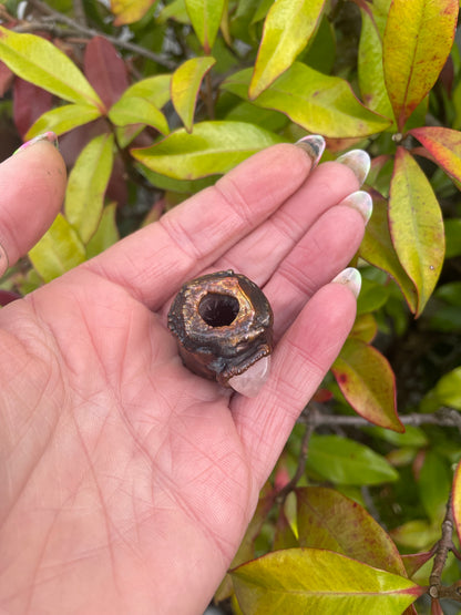 Chunky Rose Quartz Copper Bead