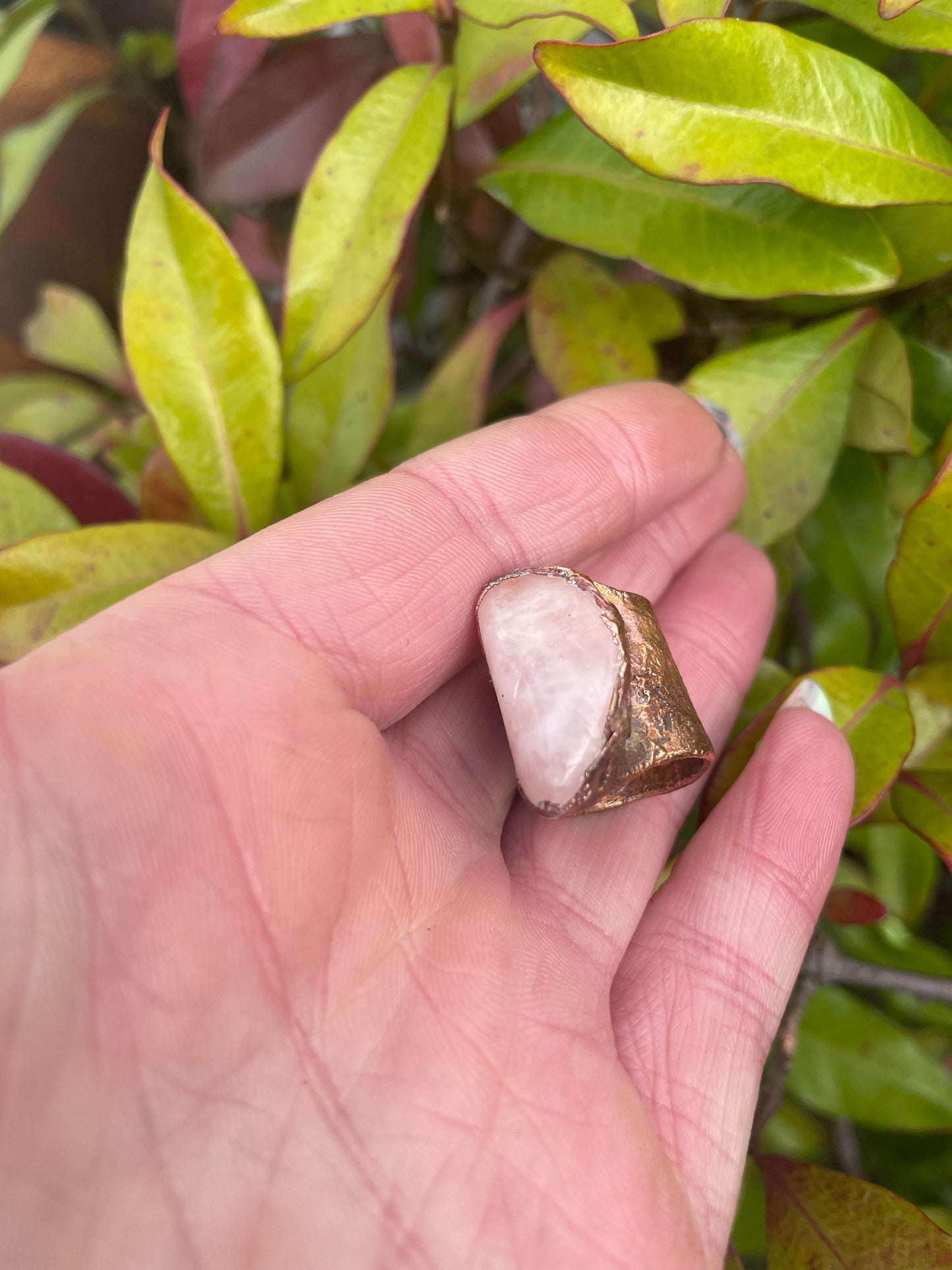 Rose Quartz Copper Bead