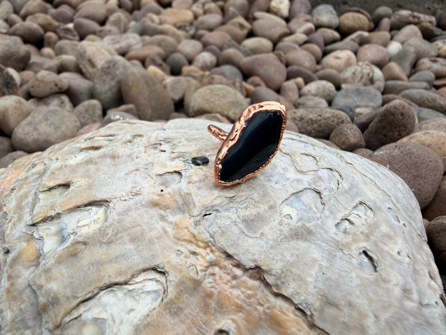 6mm Floating Dragon Blood Stone Dreadlock Ring