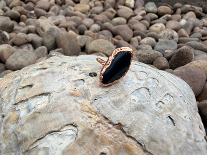 6mm Floating Dragon Blood Stone Dreadlock Ring