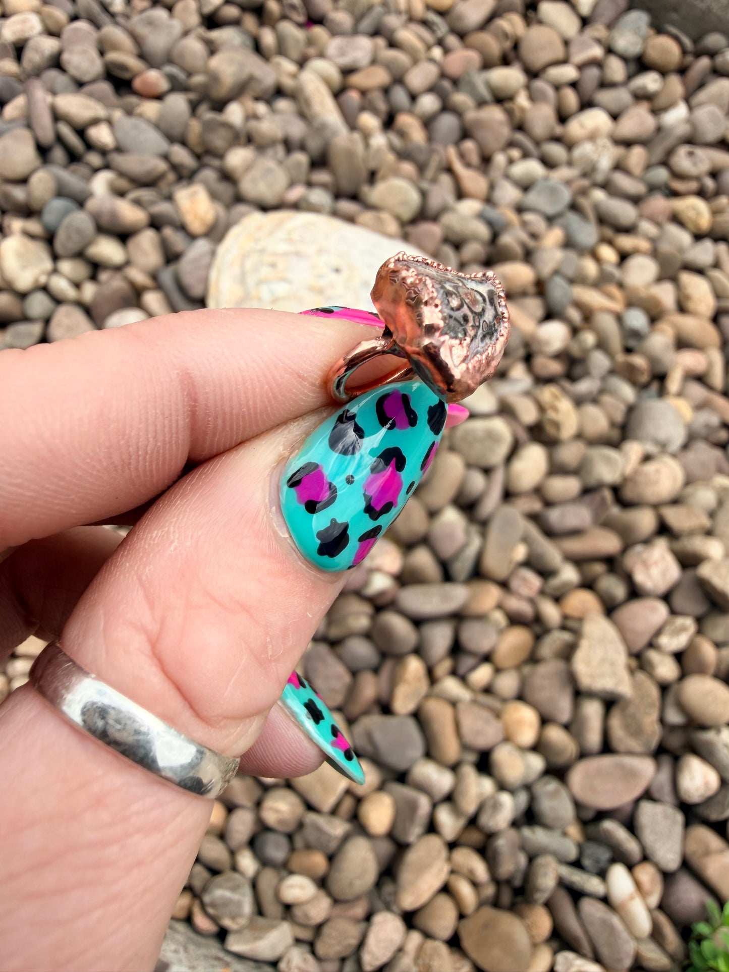 6mm Eye Floating Agate Dreadlock Ring