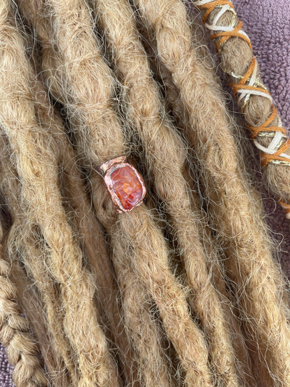 Raw Carnelian Copper Bead