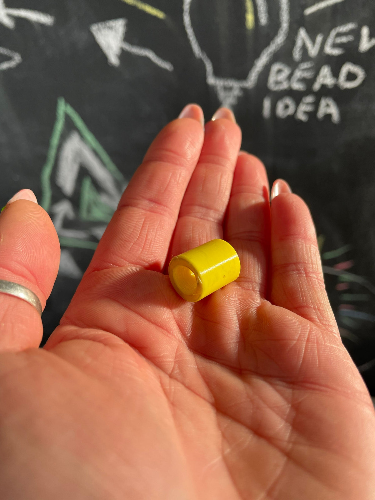 Bleach Yellow Recycled Plastic Dreadlock Bead