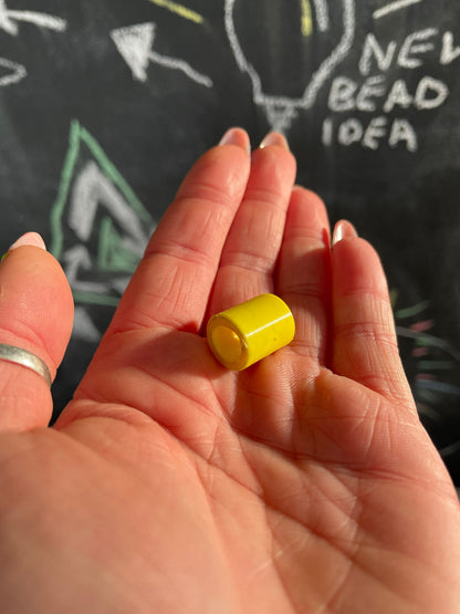 Bleach Yellow Recycled Plastic Dreadlock Bead