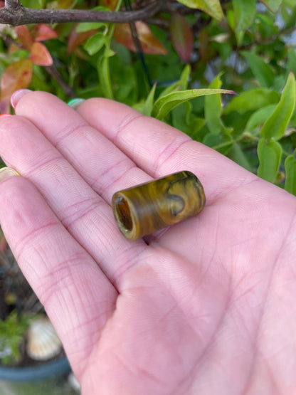 Mustard Acrylic Dreadlock Bead