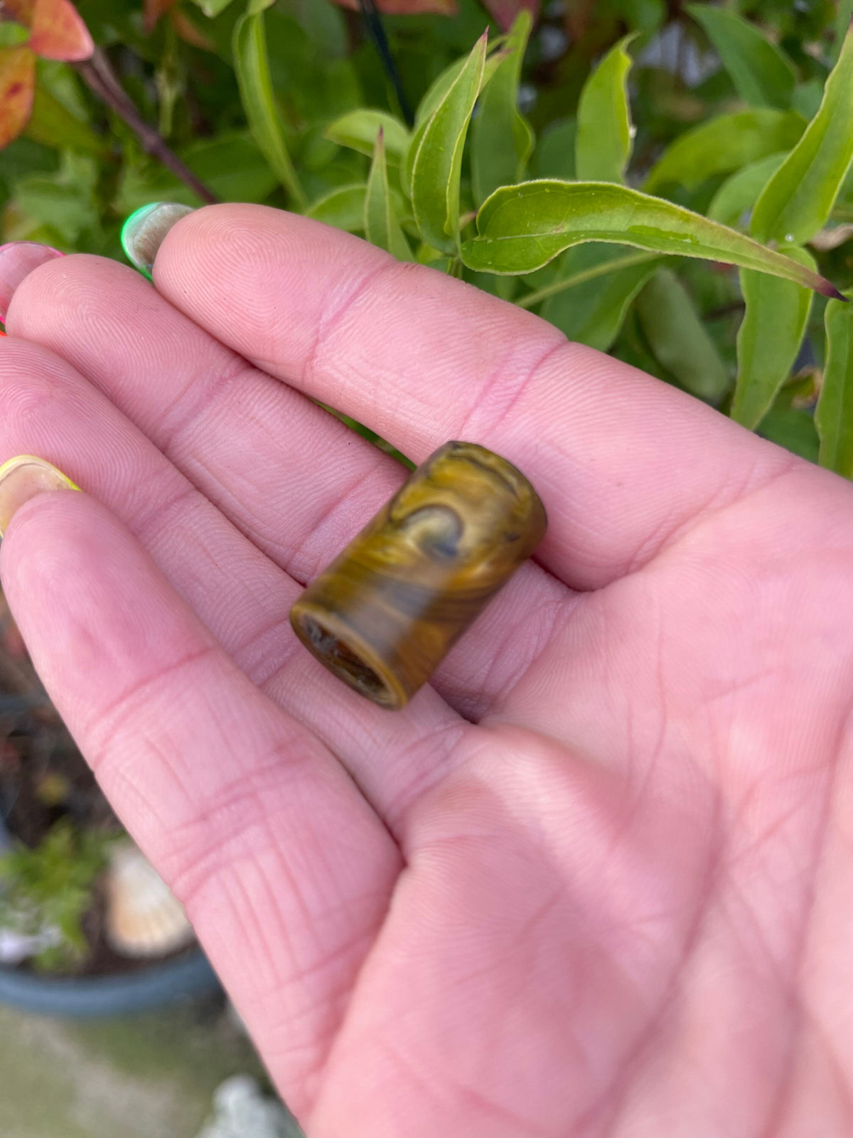 Mustard Acrylic Dreadlock Bead