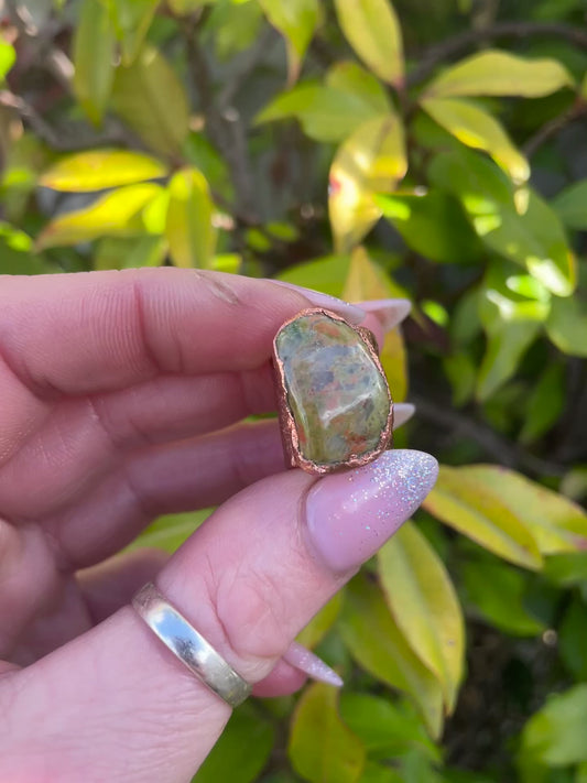 Copper Unakite Bead